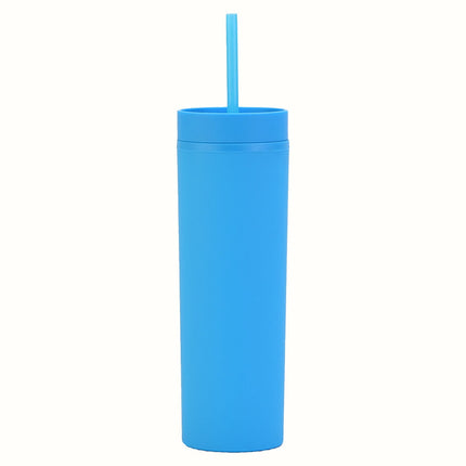 JWDX Glass and Bottle Clearance, 16Oz Tumbler with Lid and Plastic Water Coffee Tumbler Cup Water Bottle Slim Double Wall Reusable Plastic Tumbler Cups Travel Mug Coffee Cup 450Ml C.