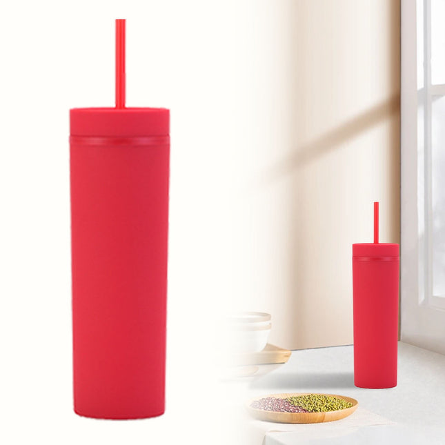 JWDX Glass and Bottle Clearance, 16Oz Tumbler with Lid and Plastic Water Coffee Tumbler Cup Water Bottle Slim Double Wall Reusable Plastic Tumbler Cups Travel Mug Coffee Cup 450Ml RDA.