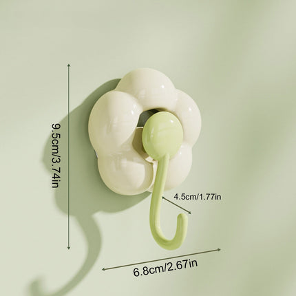 Clearance! JWDX Hooks, Traceless Hook, Sunflower Shaped Suction Cup Hooks for Hanging Without Drilling Leaving No Marks. Strong Vacuum Suction Hooks for Kitchen Living Room and Bathroom. Z4-Green.