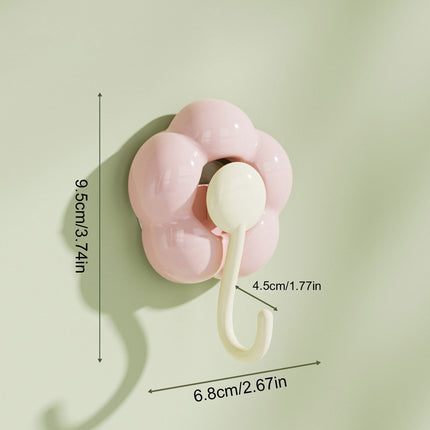 Clearance! JWDX Hooks, Traceless Hook, Sunflower Shaped Suction Cup Hooks for Hanging Without Drilling Leaving No Marks. Strong Vacuum Suction Hooks for Kitchen Living Room and Bathroom. Z4-Red.