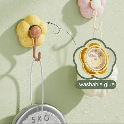 Clearance! JWDX Hooks, Traceless Hook, Sunflower Shaped Suction Cup Hooks for Hanging Without Drilling Leaving No Marks. Strong Vacuum Suction Hooks for Kitchen Living Room and Bathroom. Z4-Red.