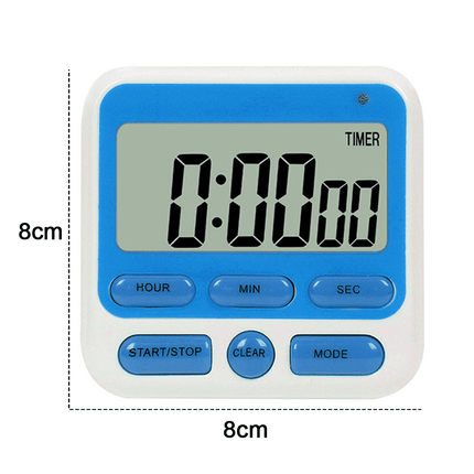 Digital Countdown Kitchen Timer -Count Up Down Magnetic Timer Clock for Cooking Baking Gym Students Blue.