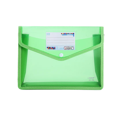 JWDX Folder File with Snap Document Wallet Expanding File Button Folder Office & Stationery, 1 Pc Folder(Greenplastic) One Size Green.