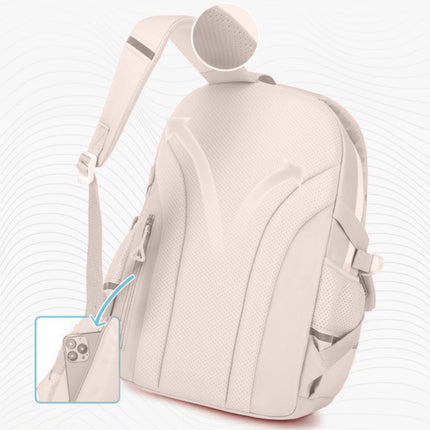 Back to College Yxwen school bag 17" Travel Backpack Carry on Laptop Backpack Overnight Bag Bag Casual Daypack for Women Men White.