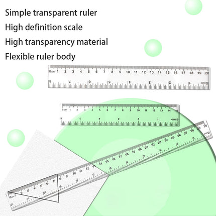 Back to College Yxwen Centimeter Inch Scale Ruler. Plastic Ruler Small Ruler for Measuring Suitable for Schools and Suitable for Artists Designers and Students Etc White One Size AA.