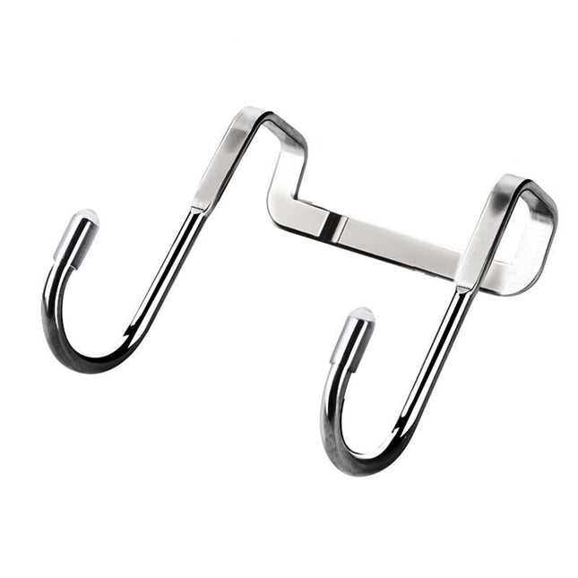 Jwdx 1 Hook Punch Over The Door Door Hanger Punching No Stainless Clothes Rack For Home One Size Silver.