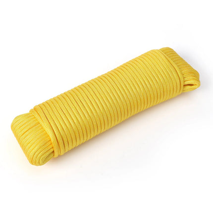 Jwdx Safety Rope*1 100 Foot 550Lbs Paracord Polyester Yellow Model 2156 Strong All Purpose Utility Rope – Camping Crafting Flag Pole Indoor & Outdoor One Size Yellow.