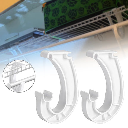 Hanging J Shape Closet Rod Bracket White 2Pc JWDX, 2Pcs Hanging Closet Rod Support Closet Shelf Rod Holder Sturdy J Shaped Closet Brackets for Hanging Clothes Cabinets Storage and Curtain One Size D.