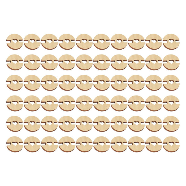 JWDX, 50/60/100 Buttons 50/60/100 Pcs Buttons for Hats Wooden Handmade Buttons Removable Love Button Crafts Faux Fastener Holder Sewing Clothing Accessories for Knitting Crochet One Size BA.