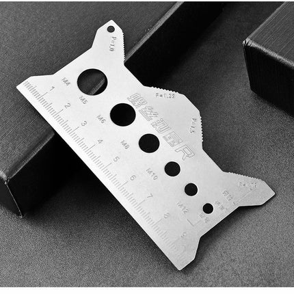 Screw Measuring Tape JWDX, 1 Measuring Ruler Precisions Screw Gauges Accurate Measurement Tool Screw Measuring Card Portable Screw Size Measuring for 4Mm/5Mm One Size Silver.