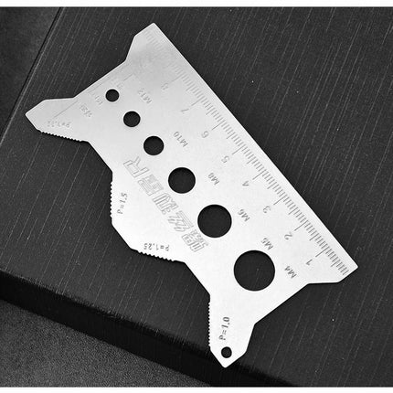 Screw Measuring Tape JWDX, 1 Measuring Ruler Precisions Screw Gauges Accurate Measurement Tool Screw Measuring Card Portable Screw Size Measuring for 4Mm/5Mm One Size Silver.