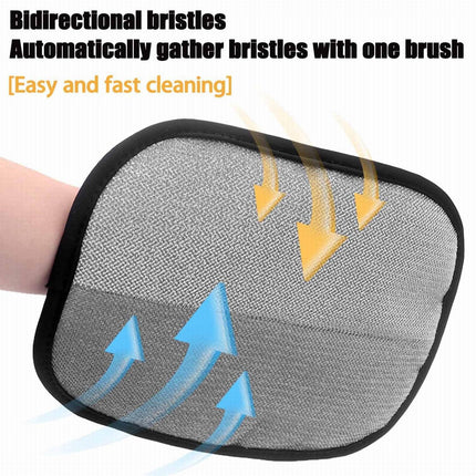 Pet Hair Removal Gloves JWDX, 1 Glove*2 Pet Hair Removal Glove Double Reusable Pet Hair Remover Electrostatic Gloves for Couch Furniture Clothing One Size*2 Black*2.