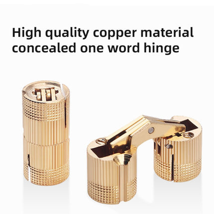JWDX, One Way Copper Concealed Hinge 8 16Mm Brass Barrel Hinges Cabinet Furniture Hinges Concealed Hidden Barrel Hinge for Diy Wooden Doors Cabinet Doors Jewelry Box One Size SL5.