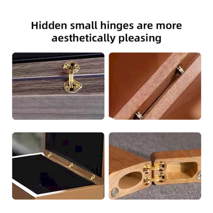 JWDX, One Way Copper Concealed Hinge 8 16Mm Brass Barrel Hinges Cabinet Furniture Hinges Concealed Hidden Barrel Hinge for Diy Wooden Doors Cabinet Doors Jewelry Box One Size SL5.