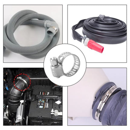30Pc 304 Stainless Steel Beautiful Throat Clamp (Hand-Made 30Pc 304 10-16Mm Throat Clamp) JWDX, 30 Pack Hose Clamps Stainless Steel Clamps Worm Gear Hose Clamp Miniature Powerseal Kit One Size Silver.