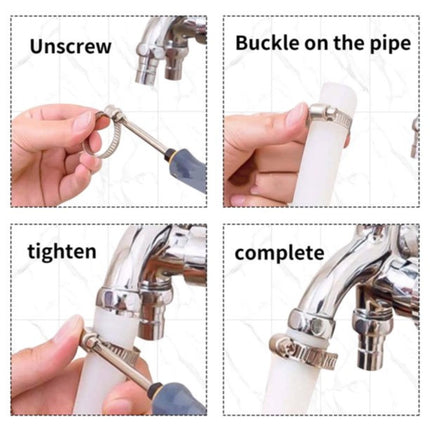 30Pc 304 Stainless Steel Beautiful Throat Clamp (Hand-Made 30Pc 304 10-16Mm Throat Clamp) JWDX, 30 Pack Hose Clamps Stainless Steel Clamps Worm Gear Hose Clamp Miniature Powerseal Kit One Size Silver.