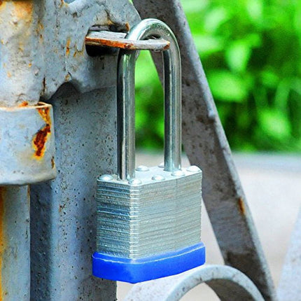 40Mm Thousand Layer Lock 2Pc 2X Dust Lock Laminated Key Lock 2 Same Key Padlocks Long 2 Pack JWDX One Size Silver.