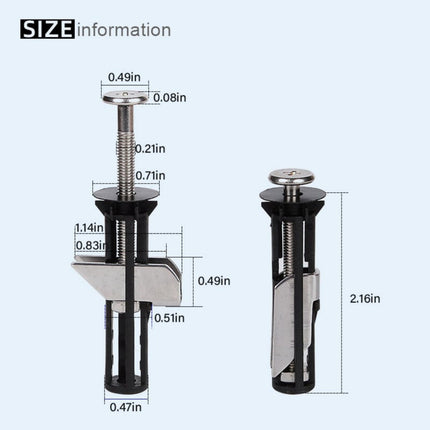 Toilet Lid Fixing Screw Locking (Including 18, 28Mm Gasket) 1, Toilet Seat Kit Screws Quick Release Easy To Install Toilet Seat Replacement Parts Kit Toilet Cover Accessories Fixing Accessories JWDX One Size Black.