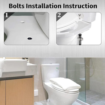 Toilet Lid Fixing Screw Locking (Including 18, 28Mm Gasket) 1, Toilet Seat Kit Screws Quick Release Easy To Install Toilet Seat Replacement Parts Kit Toilet Cover Accessories Fixing Accessories JWDX One Size Black.