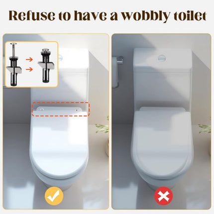 Toilet Lid Fixing Screw Locking (Including 18, 28Mm Gasket) 1, Toilet Seat Kit Screws Quick Release Easy To Install Toilet Seat Replacement Parts Kit Toilet Cover Accessories Fixing Accessories JWDX One Size Black.