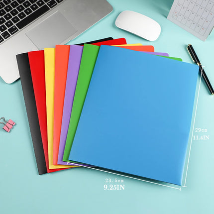 Double Insert File Bag File Bag Orange Jwdx Plastic Folders with Pockets Standard Letter Paper Folder 2 Business Card Slot Heavy Duty Scho-ǒl Examination Document Size Organizer stǔdənts Blue One Size Purple.
