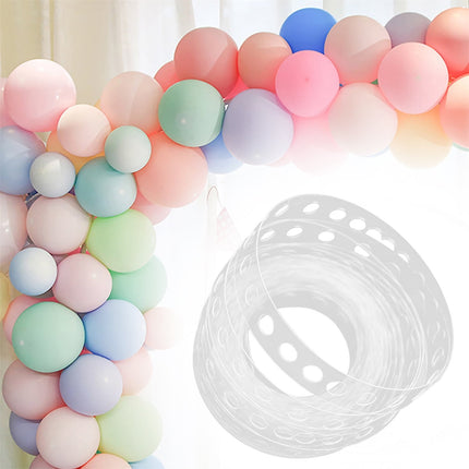Adhesive Tape Jwdx Handmade Tape 5M Transparent Flexible Plastic Balloon Tape Strips for Birthday 110 Holes Balloon String with Hole Design for Easy Balloon Fixing and Decorations One Size Clear.