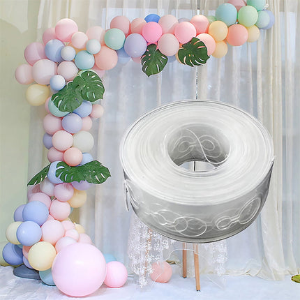 Adhesive Tape Jwdx Handmade Tape 5M Transparent Flexible Plastic Balloon Tape Strips for Birthday 110 Holes Balloon String with Hole Design for Easy Balloon Fixing and Decorations One Size Clear.