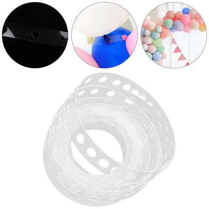 Adhesive Tape Jwdx Handmade Tape 5M Transparent Flexible Plastic Balloon Tape Strips for Birthday 110 Holes Balloon String with Hole Design for Easy Balloon Fixing and Decorations One Size Clear.