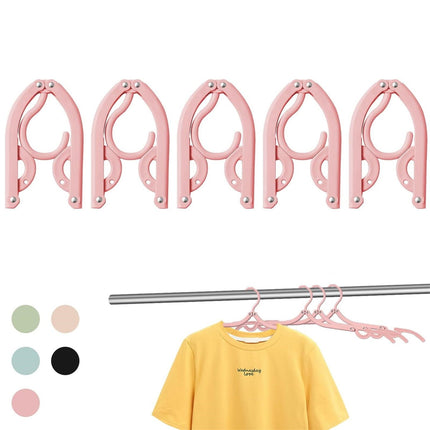 Folding Clothes Hanger Pink 5Pcs Jwdx Travel Foldable Hangers Update Portable Plastic Hanger Travel Accessories Must Haves Clothes Drying Rack Folding Hanger for Traveling Camping Flying Rv One Size Green.