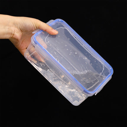 Grrvtrz ,Kitchen Refrigerator Rectangular Food Container Microwave Heat Plastic Lunch Box Food Lunch Box Fruit Storage Sealed Box,Lunch Box，Bento Box B.
