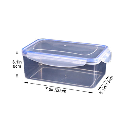 Grrvtrz ,Kitchen Refrigerator Rectangular Food Container Microwave Heat Plastic Lunch Box Food Lunch Box Fruit Storage Sealed Box,Lunch Box，Bento Box C.