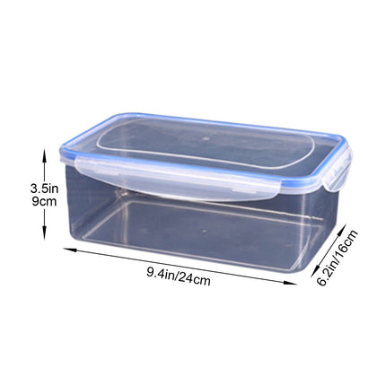 Grrvtrz ,Kitchen Refrigerator Rectangular Food Container Microwave Heat Plastic Lunch Box Food Lunch Box Fruit Storage Sealed Box,Lunch Box，Bento Box D.