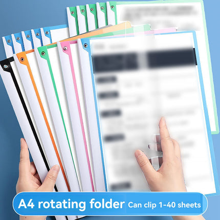 JWDX Hot Clearance! 1 Pack A4 Clear Front Report Covers Plastic Presentation Folders Resume Portfolio Folder Paper Swivel Sliding Bar File Folder for Presentation Document, Folder*1 Blue Folder Orange.