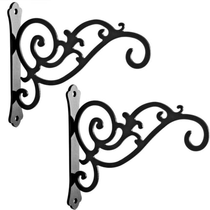JWDX Hot Clearance Hanging Plant Bracket Wall Wrought Hook Hanging Plant Bracket Outdoor Flowerpot Hook Decorative Flower Rack Flower Rack Living Room Flower Rack Balcony Green Radish Finishing Balcony green flower stand Black.