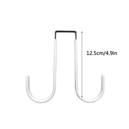 JWDX Hot Clearance! Double Over the Door Wreath Hanger Large Christmas Wreath Hook for Front Door Hold 2 Wreaths with This 2 Hanger 5, Hook*1 Plastic door rear hook without nails White.