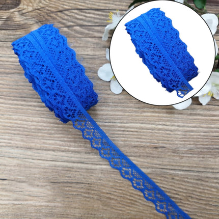LGCASL 10 Yards Lace Ribbon 15mm Wide Trim Diy Fabric Decorative Sewing Rope Lace Cloth Strips Earrings Clothing Decoration Diy Handmade Hair Accessories Hairbands, 1 Roll of Lace Ribbon Lace Ribbon Blue.