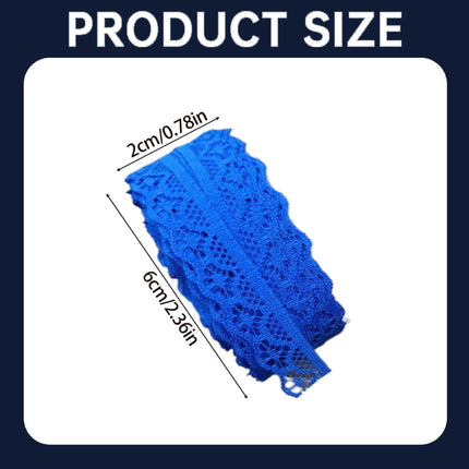 LGCASL 10 Yards Lace Ribbon 15mm Wide Trim Diy Fabric Decorative Sewing Rope Lace Cloth Strips Earrings Clothing Decoration Diy Handmade Hair Accessories Hairbands, 1 Roll of Lace Ribbon Lace Ribbon Blue.