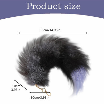 LGCASL Tail Keychain Faux Tail Keychain Furry Tail Tassels Pendant for Womens Cosplay Accessories Toys Keyrings, 1×Accessory Prop Fox Tail Pendant L 14.96Inch Imitation fox tail pendant L 14.96inch.