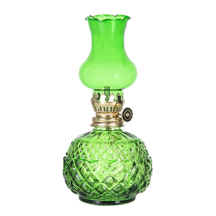 LGCASL Glass Kerosene Indoor Retro Classic Burning Lights Oil Lamp for Home Bedroom Table Decorations Emergency Use, 1*Glass Lamp Glazed Lamp, Clear One Size Glazed lamp, clear.