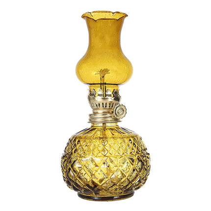 LGCASL Glass Kerosene Indoor Retro Classic Burning Lights Oil Lamp for Home Bedroom Table Decorations Emergency Use, 1*Glass Lamp Glazed Lamp, Clear One Size Glazed lamp, clear.