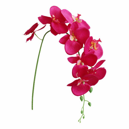 LGCASL Flowers Faux Butterfly Orchid 1 Pc Real Double Branch Silk Flowers for Wedding Home Office Party Hotel Yard Decoration Restaurant Patio Festive Furnishing, 1 Artificial Flower White artificial flowers Red.