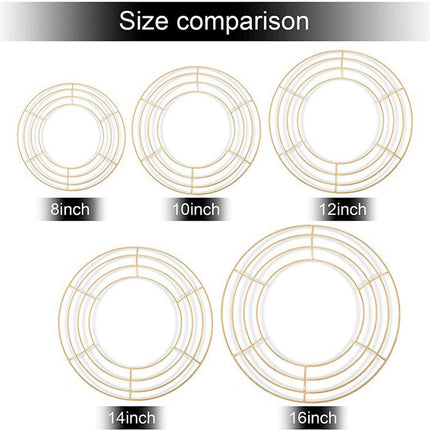 LGCASL Wreath Frame Wire Wreath Frame Holiday Metal Wire Ring Valentines Decorations for Floral Arrangements Craft Diy,Garland Frame, 1 Wire Wreath Stand B Wire Wreath Stand 30cm.