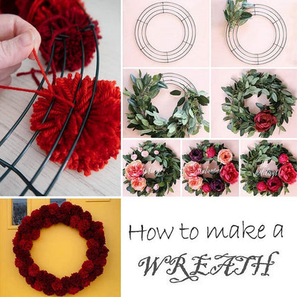 LGCASL Wreath Frame Wire Wreath Frame Holiday Metal Wire Ring Valentines Decorations for Floral Arrangements Craft Diy,Garland Frame, 1 Wire Wreath Stand B Wire Wreath Stand 30cm.