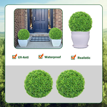 LGCASL Simulation Artificial Plant Topiary Faux Decorative for Garden Backyard Balcony and Home Décor, Pine Needle Grass Ball*1 W (Outer Diameter 13cm) Simulation plant grass ball pine needles Y (Outer diameter 23cm).