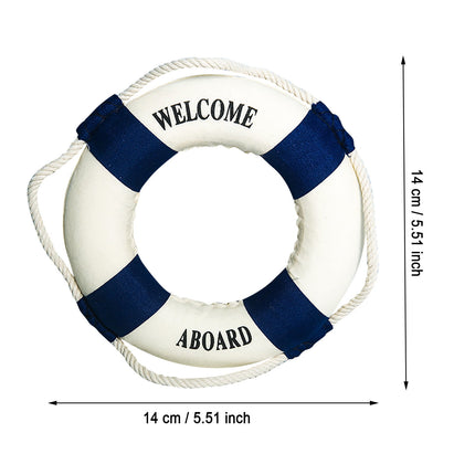 LGCASL Summer Nautical Theme Decoration Lifebuoy Home Outdoor Wall Decoration Ornaments, 1 × Pendant Foam lifebuoy pendant Blue.