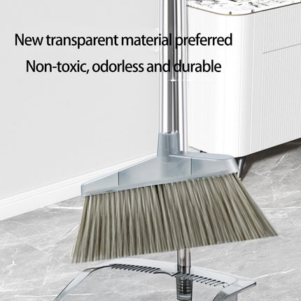 Grrvtrz Broomstick and Dustpan Set Long Adjustable Handle and Dustpan Combo for Sweeping Pet Hair From Home Office Kitchen Hall Floors Indoor and Outdoor Cleaning,Sweeping,Cleaning Supplies 12.2*11.42*3.74 Gray.