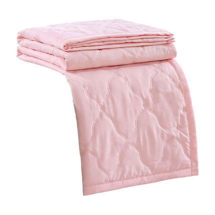 LGCASL Summer Blanket Bed Blanket Skin Friendly Plain Print Washed Cotton Bed Blanket Cool Comforter Hot Sleeping Summer Comforter Ventilated Comforter Pink.