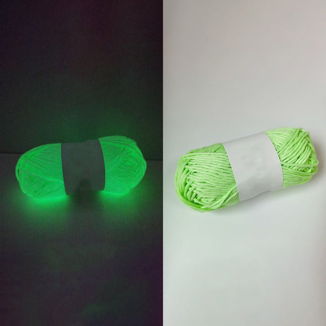 LGCASL Diy Glow in the Dark Yarn*1 Diy Glow Yarn Glow in the Dark Yarn for Crochet Glow Yarn for Knitting Crocheting Crafts Sewing Beginners Christmas Decorations, Onion Yellow Diy Yarn Jade green.