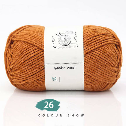 LGCASL Hand-Knitted Yarn #2 Pure White , 1Pc100G Hand Woven Cotton Yarn Soft Crochet Yarn for Hand Knitting Warm Sweater Sofa Cushion Scarf Diy Amber.