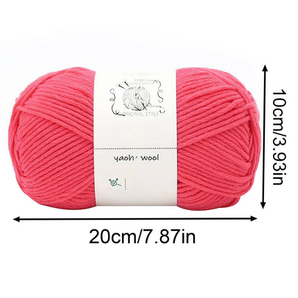 LGCASL Hand-Knitted Yarn #2 Pure White , 1Pc100G Hand Woven Cotton Yarn Soft Crochet Yarn for Hand Knitting Warm Sweater Sofa Cushion Scarf Diy White.
